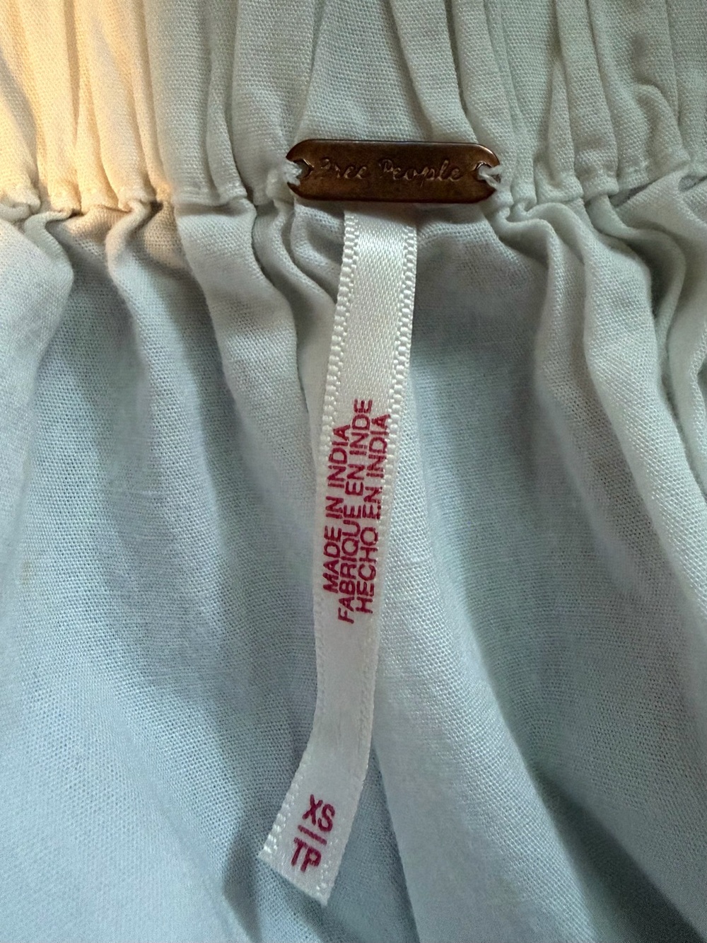 Free People Cream Ruffle-Hem Spaghetti Strap Cami - Picture 6 of 6